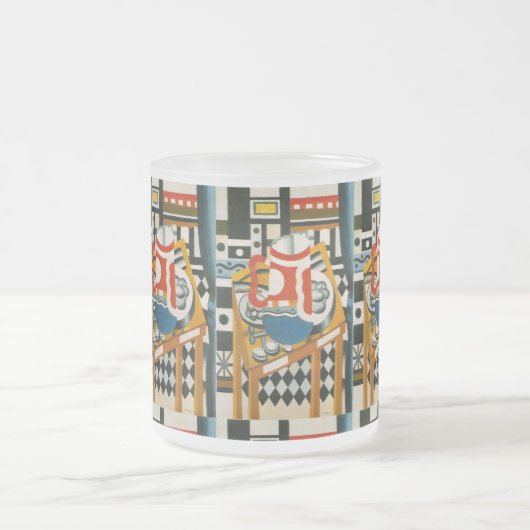 ビールのマグすりガラスのコーヒーMuで静かな生活 フロストグラスマグカップ (中央)