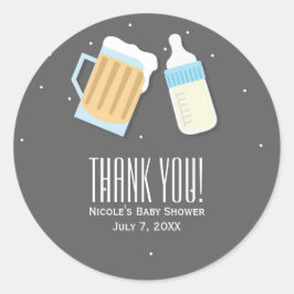 ビールのマグをベビーで飲むのが好きだ ラウンドシール