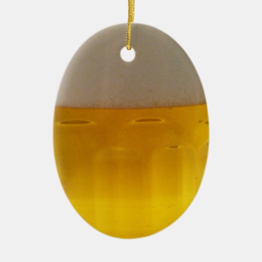 ビールのマグカップ セラミックオーナメント (正面)