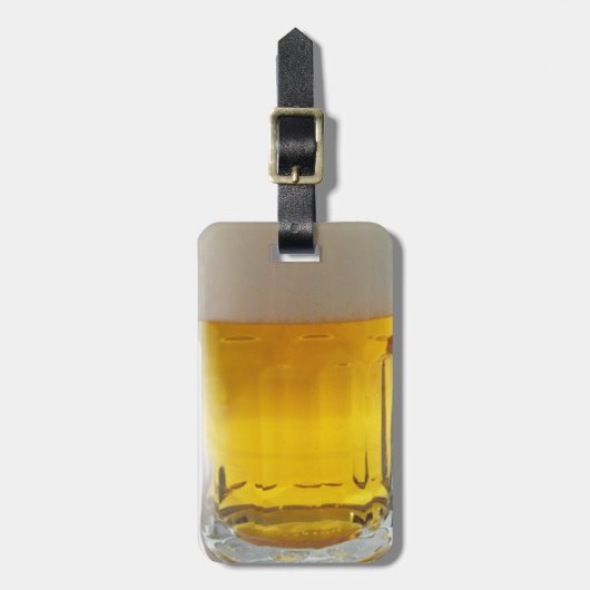 ビールのマグカップ ラゲッジタグ (正面縦)