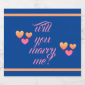 ビールのラベルを私と結婚してくれないかボトル ビールラベル (シングルラベル)