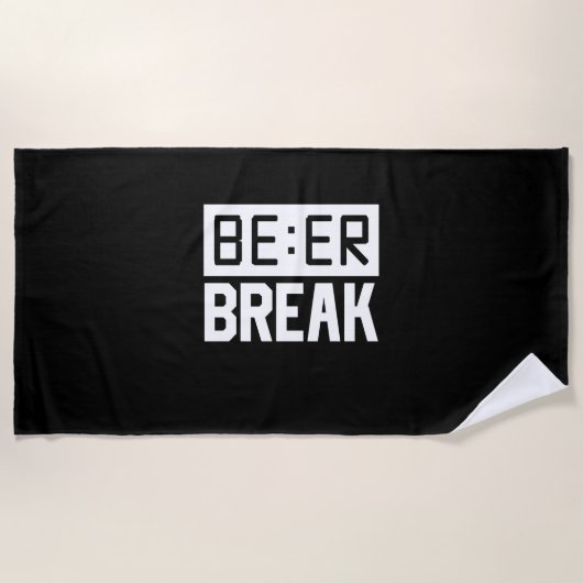 ビールの休憩 ビーチタオル (正面)