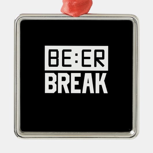 ビールの休憩 メタルオーナメント (正面)