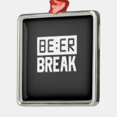 ビールの休憩 メタルオーナメント (左)