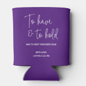 ビールの冷たいビールを持保ち続ける紫結婚色 缶クーラー (裏面)