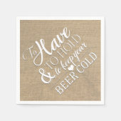 ビールの冷保たいザラ結婚ップ スタンダードカクテルナプキン (正面)