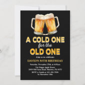 ビールの古い誕生日パーティーの冷たい人 招待状 (正面)
