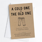 ビールの古い誕生日パーティーの冷たい人 招待状