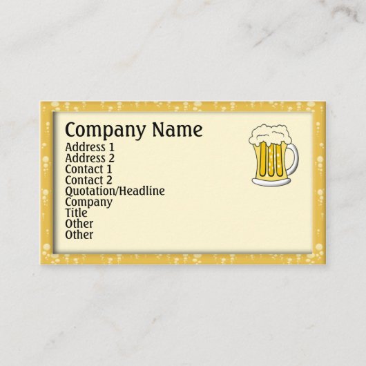 ビールの名刺 名刺 (正面)