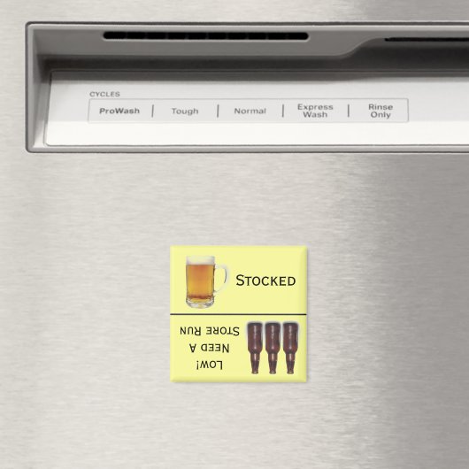 ビールの在庫またはストア走アルコールのアラーム マグネット (インサイチュ (食洗機))