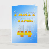 ビールの多い44歳の誕生日パーティーの招待 招待状 (正面)