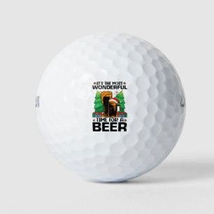 ビールの季節にサンタクロース ゴルフボール
