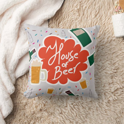 ビールの家 クッション (ブランケット)