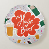 ビールの家 ラウンドクッション (正面)