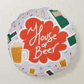 ビールの家 ラウンドクッション (裏面)