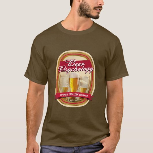 ビールの心理学 Tシャツ (正面)