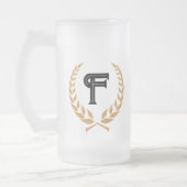 「ビールの意味」 モノグラムビールマグ フロストグラスビールジョッキ (左)