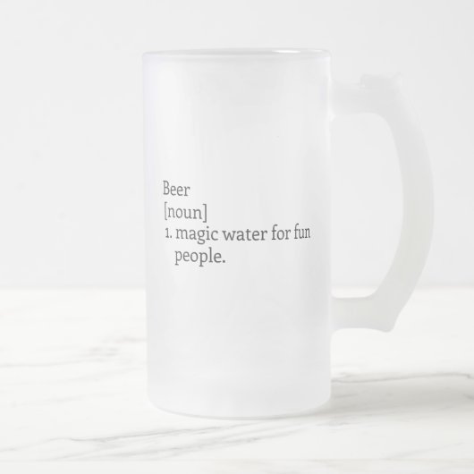 「ビールの意味」 モノグラムビールマグ フロストグラスビールジョッキ (右)