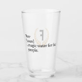 「ビールの意味」モノグラム タンブラーグラス (正面)