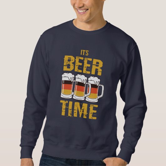 ビールの時間だ スウェットシャツ (正面)