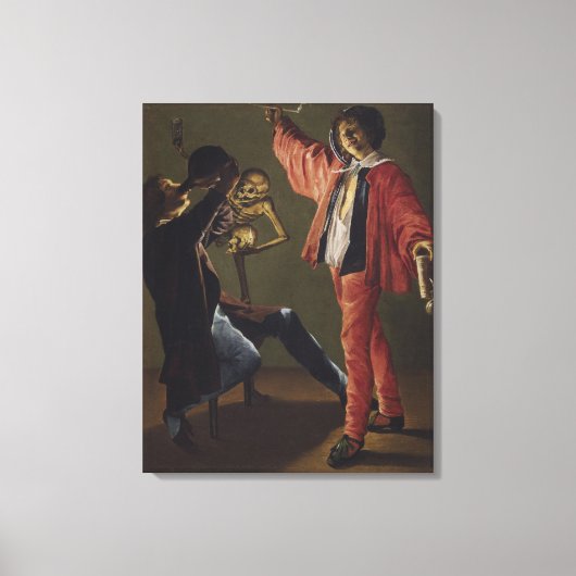 ビールの最後の一滴がパーティー終了 キャンバスプリント (正面)