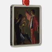 ビールの最後の一滴がパーティー終了 メタルオーナメント (右)