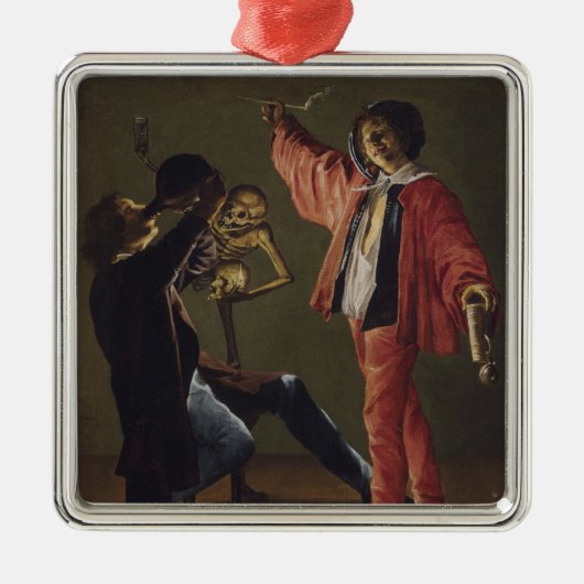 ビールの最後の一滴がパーティー終了 メタルオーナメント (正面)