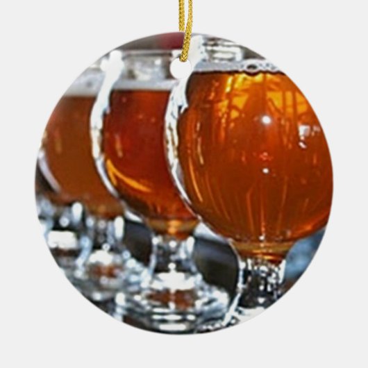 「ビールの栄光あるビール」クリスマス装飾品 セラミックオーナメント (正面)