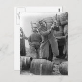 ビールの樽を破壊， 1924 ポストカード (正面/裏面)