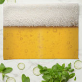 ビールの泡が閉まる キッチンタオル (折り畳み)