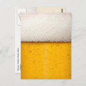 ビールの泡が閉まる ポストカード (正面/裏面)