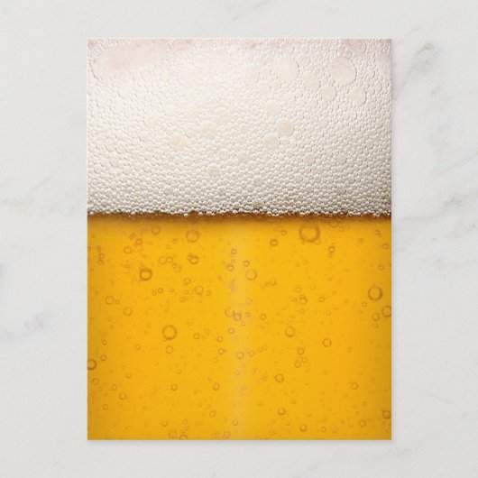 ビールの泡が閉まる ポストカード (正面)