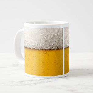 ビールの泡のクローズアップ ジャンボコーヒーマグカップ