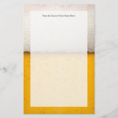 ビールの泡のクローズアップ 便箋 (正面)