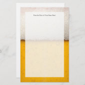 ビールの泡のクローズアップ 便箋 (正面/裏面)