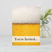 ビールの泡のクローズアップ 招待状 (スタンド正面)