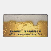 ビールの泡のテクスチャ（名前） デスクマット (正面)