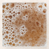 ビールの泡 ガラスコースター (正面)