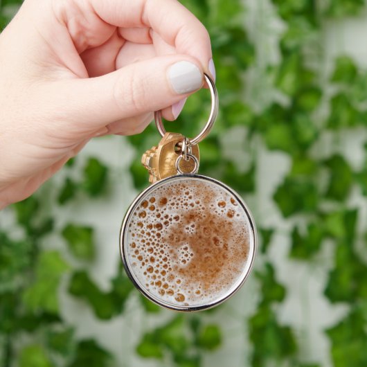 ビールの泡 キーホルダー (手)