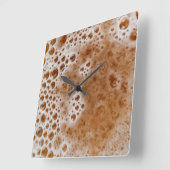 ビールの泡 スクエア壁時計 (傾斜)