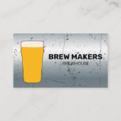 ビールの点 |スクラッチグランジメタリック背景 名刺 (正面)