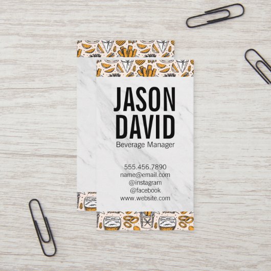 ビールの点 |ホップ 名刺 (正面/裏面インサイチュ)