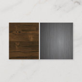 ビールの点 |木材と金属 名刺 (裏面)