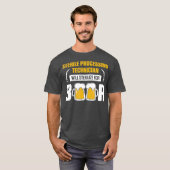 ビールの無菌加工技おもしろい師 Tシャツ (正面フル)