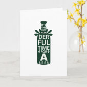 ビールの絶好の時間 カード (黄色い花)