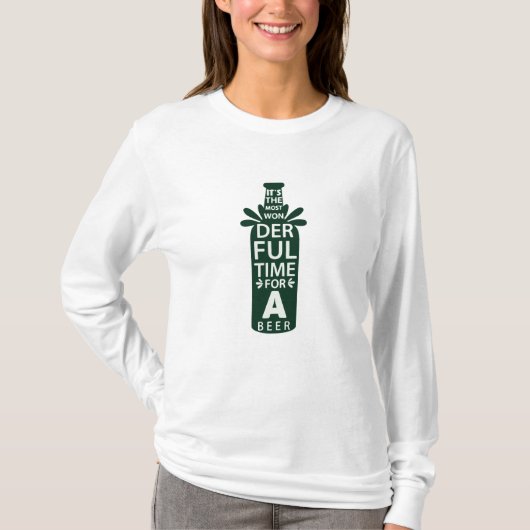 ビールの絶好の時間 Tシャツ (正面)
