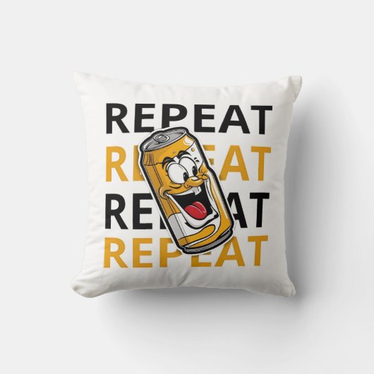 ビールの繰り返し クッション (正面)