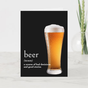 ビールの辞書の定義 カード