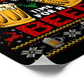 ビールの醜いクリスマスセーターの素晴らしい時間 ポスター (角)