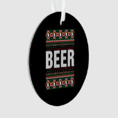 ビールの醜いクリスマスセーター オーナメント (正面)